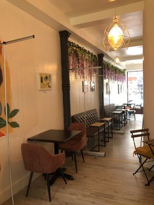 Spacious interior  at Love Peace & Coffee in Edinburgh