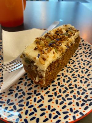 Carrot cake #veganuary   at Love Peace & Coffee in Edinburgh
