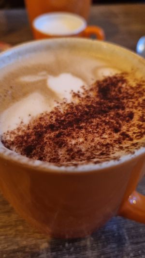 Cappuccino at Love Peace & Coffee in Edinburgh