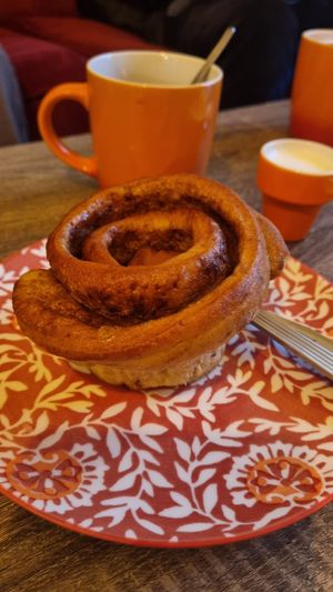 Cinnamon buns at Love Peace & Coffee in Edinburgh