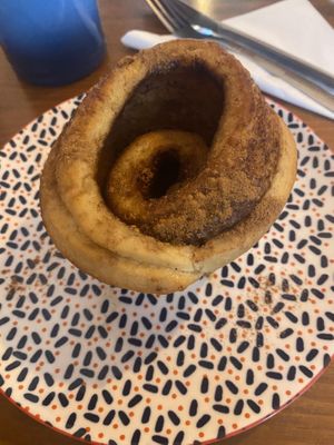 Cinnamon roll   at Love Peace & Coffee in Edinburgh