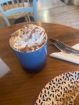 Hot chocolate   at Love Peace & Coffee in Edinburgh