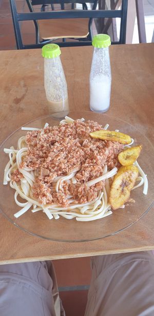 Soya mince pasta at Rinconcito Vegano in Boquete