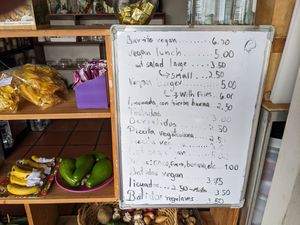 Menu at Rinconcito Vegano in Boquete