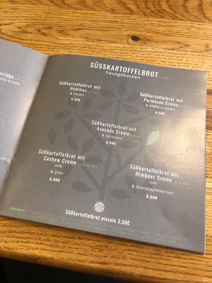 Homemade topped sweet potato bread   at Joy of Madhu (Noams) in Munich