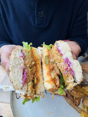 Inside burger   at Maison Watson in Angers