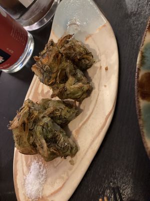 Seaweed tempura #Veganuary at Tamatebako in Naha