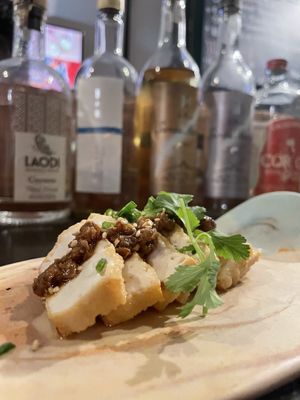 Deep fried tofu  at Tamatebako in Naha