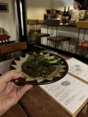 Sea grapes (okinawan seaweed)  at Tamatebako in Naha