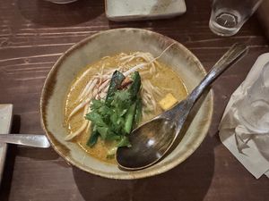 Okinawan Laksa (Coconut Curry Noodles )  at Tamatebako in Naha
