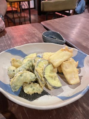 Tempura of vegetables and tofu   at Tamatebako in Naha