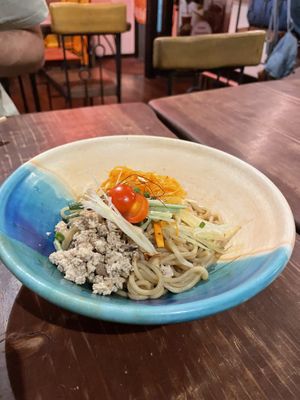 Sesame noodles  at Tamatebako in Naha