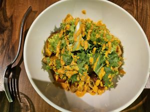 Curry noodles (16€) at Zanoodle in Ljubljana