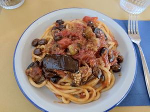 Spaghettoni alla Siciliana at Raw Pasta in Ljubljana