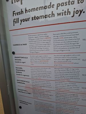 1 vegan option (and 3 vegetarian) at Raw Pasta in Ljubljana