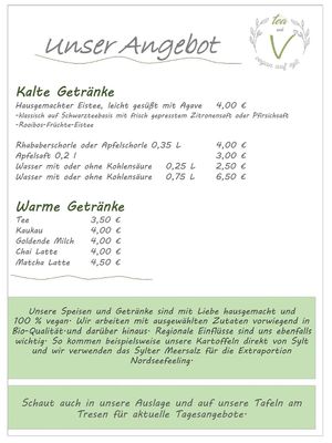 Angebot at tea and V in Sylt