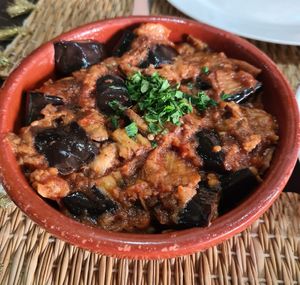 Eggplant - no yoghurt at Sufra in Rabat