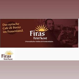 Restaurant logo at Firas Feinekost in Wurzburg