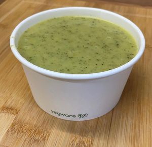 Leek & Courgette Soup  at Momo's Garden Café in London