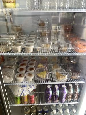 sweets and drinks  at Fela's Vegetarian Restaurant in San Juan