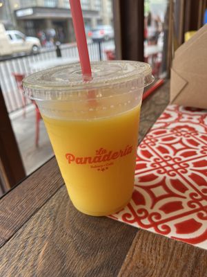 Fresh orange juice   at La Panaderia in San Antonio