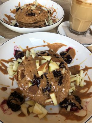 Vegan pancakes   at Das Glück Cafe in Darmstadt