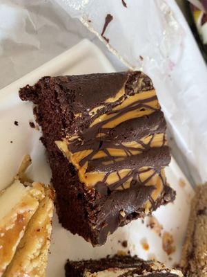 Brownie with peanutbutter  at Das Glück Cafe in Darmstadt