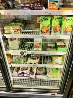 Freezer section  at Ancoats General Store in Manchester