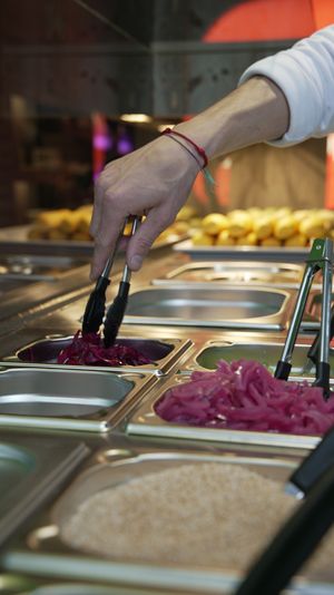Hotdog Toppings at Organic Garden Signature Store in Munich