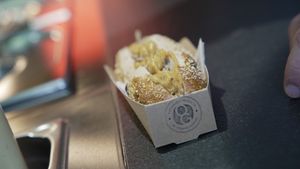 Hotdog at Organic Garden Signature Store in Munich