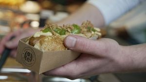 Hotdog at Organic Garden Signature Store in Munich