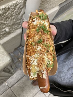 Vegan hotdog 🌭  at Organic Garden Signature Store in Munich