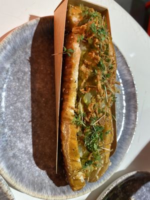 Bavarian hotdog  at Organic Garden Signature Store in Munich