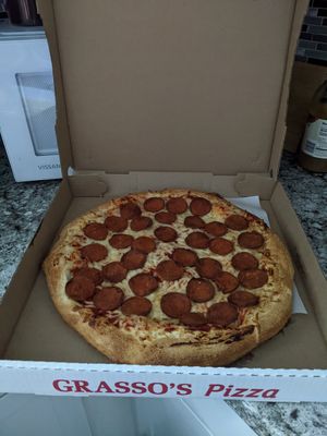 Large Plant Based with Pep at Grassos Pizza in Depew