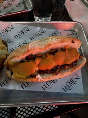 Philly sub (special item - it was ok)  at Element Gastropub in Raleigh
