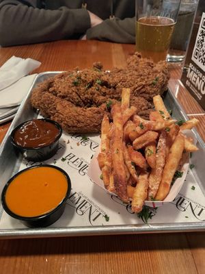 Chicken tenders and fries at Element Gastropub in Raleigh