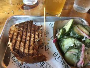 Caprese Sandwich, “Chicken, Mozzarella “ Pesto, delicious   at Element Gastropub in Raleigh