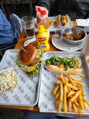 Chicken sandwich and bahn mi at Element Gastropub in Raleigh