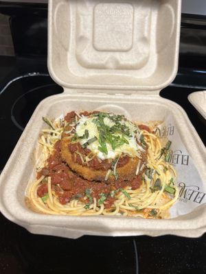 Chik'n Parmigiana  at Element Gastropub in Raleigh