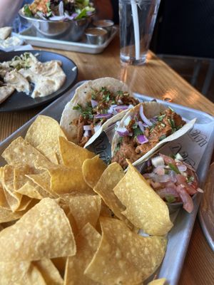 Barbacoa Tacos & Tofu Salad  at Element Gastropub in Raleigh