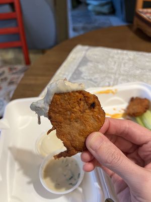 Scorpion Buffalo Chick’n Wing with Creamy Vegan Ranch  at Element Gastropub in Raleigh