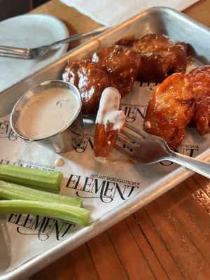 “Wings” - must be from Delight Soy - super tenderr  at Element Gastropub in Raleigh