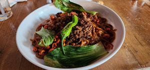 Spicy Dan Dan Noodles at Element Gastropub in Raleigh