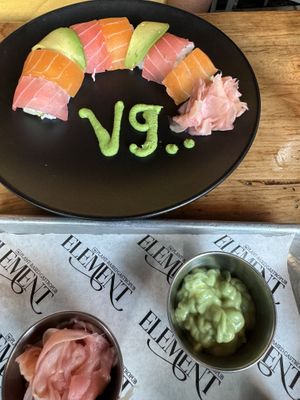 Rainbow Roll  at Element Gastropub in Raleigh