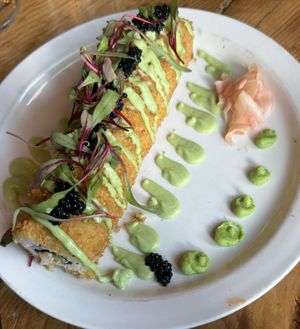 My fav - Seems Greens. The vegan caviar was mins blowing. Kiss to Chef Lelia 😋  at Element Gastropub in Raleigh