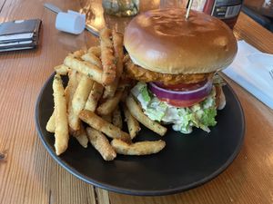 Buffalo chick’n sando   at Element Gastropub in Raleigh