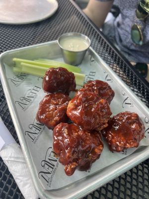 BBQ wings  at Element Gastropub in Raleigh