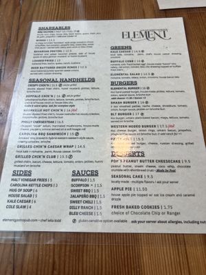   at Element Gastropub in Raleigh