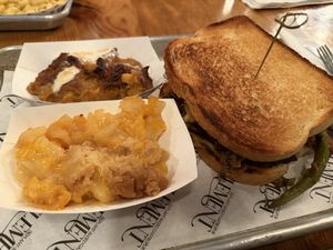 Turkey & “leftovers” Sandwich with sweet potato and pineapple casserolee  at Element Gastropub in Raleigh
