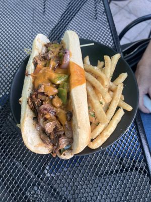 Philly Cheesesteak. So good!  at Element Gastropub in Raleigh